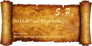 Soltész Placida névjegykártya